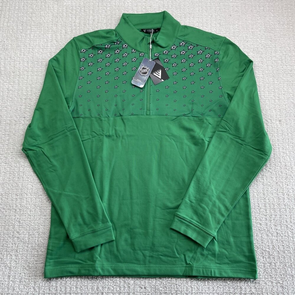 Levelwear Dallas Stars NHL x PGA Scout Midlayer 1/4 Zip Pullover Men Sz L NWT